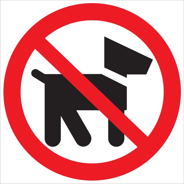 знак запрещающий выгул собак