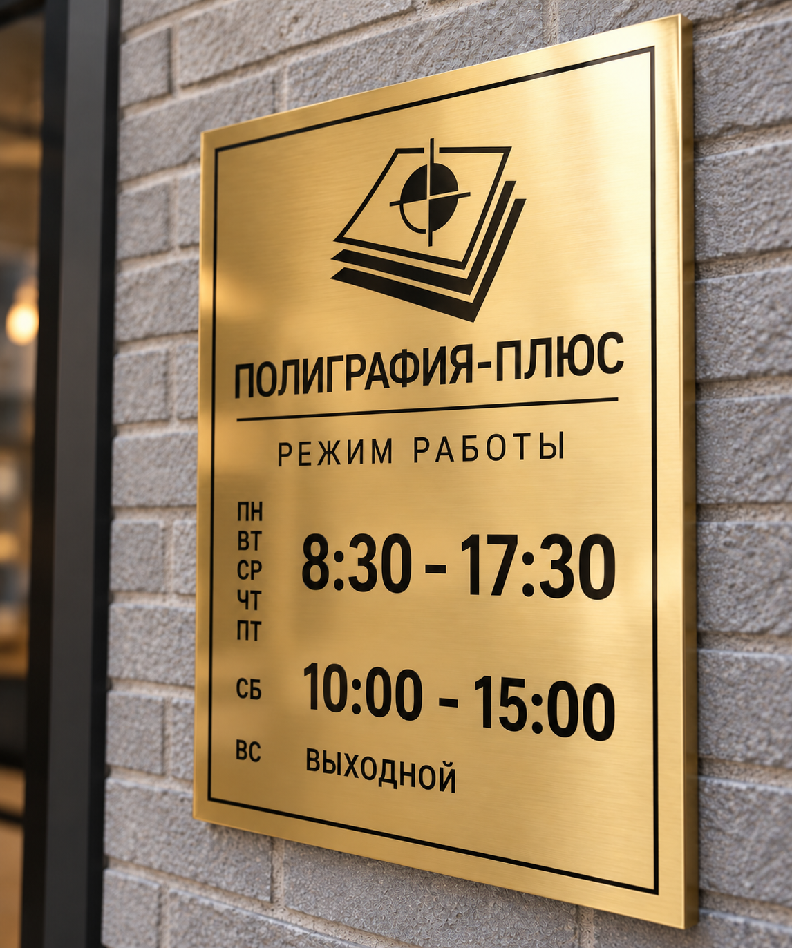 Таблички из двухслойного пластика с гравировкой