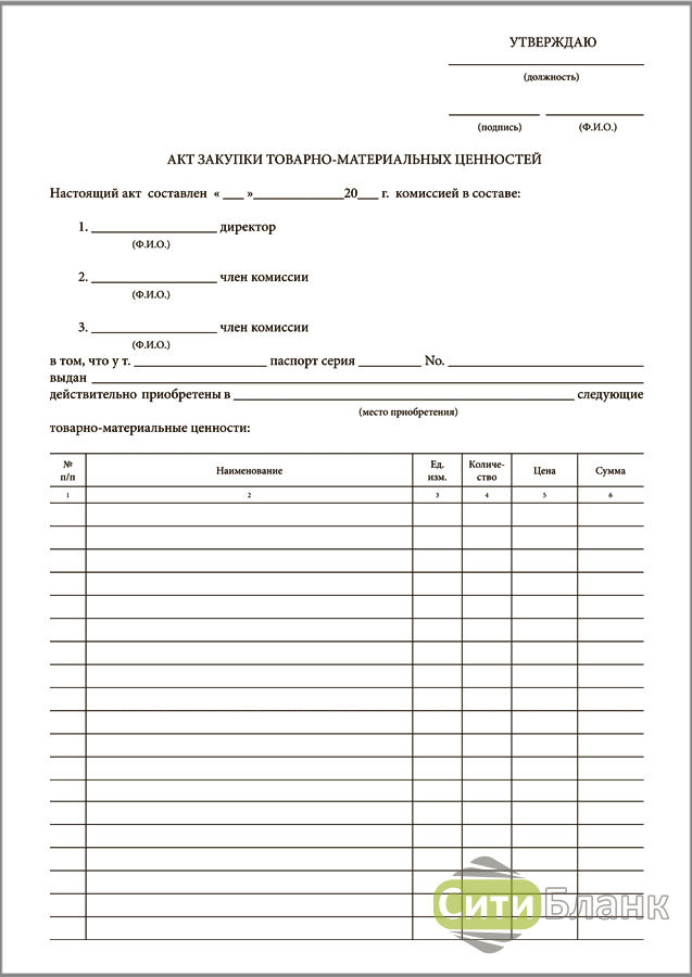 Заявка на поставку тмц образец