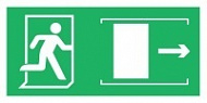 Знак Выход в сдвижную дверь направо ИМО (Exit right sliding door IMO)