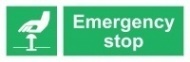Знак Аварийная остановка ИМО (Emergency stop IMO)