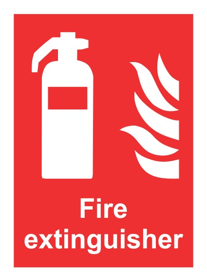 Знак Огнетушитель (с подписью) (Fire extinguisher)