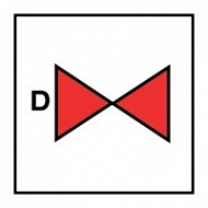 Знак Клапаны секции системы водораспыления ИМО (Section valves drenching IMO)