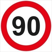 Запрещающий знак Ограничение скорости 90