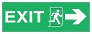 Знак Направление к эвакуационному выходу направо ИМО (Exit right (with arrow) IMO)