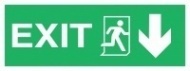 Знак Направление к эвакуационному выходу вниз ИМО (Exit down (with arrow) IMO)