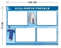 Стенд Куда пойти учиться 75х100см (4 кармана А4)