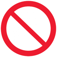 Запрещающий знак Запрещение (прочие опасности или опасные действия) P21