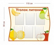 Стенд Уголок питания 110х90 см (6 карманов А4)