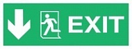 Знак Направление к эвакуационному выходу вниз ИМО (Exit down IMO)