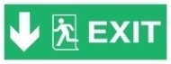 Знак Направление к эвакуационному выходу вниз ИМО (Exit down IMO)