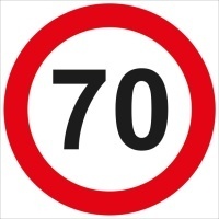 Запрещающий знак Ограничение скорости 70