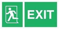 Знак Выход налево ИМО (Exit left IMO)