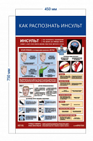 Стенд «Как распознать инсульт» (1 плакат)