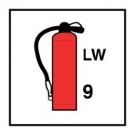 Знак Переносной огнетушитель (9 кг) ИМО (Portable fire extinguisher (9) kg IMO)