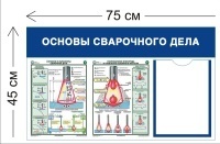 Стенд Основы сварочного дела 45х75см (1 карман А4 + 2 плаката)