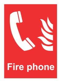 Знак Аварийная телефонная станция (с подписью) (Fire phone)