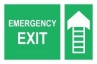 Знак Направление к аварийному выходу ИМО (Emergency exit direction IMO)