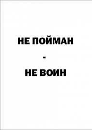 Мотивирующий постер Не пойман - не воин