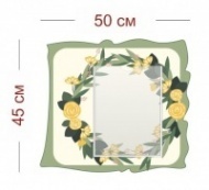 Стенд для информации Цветочный венок 50х45 см (1 карман А4)