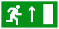 Эвакуационный знак Направление к эвакуационному выходу прямо правосторонний E11