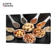 Картина на холсте Орехи и семечки 50х70 см