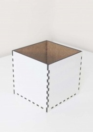 Подарочная коробка простая 10*10*10 см ЛХДФ (белая)