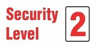 Знак Уровень безопасности 2 ИМО (Security level 2 IMO)