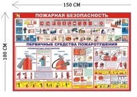 Стенд Пожарная безопасность 100х150см (4 плаката)