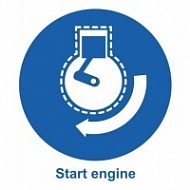 Знак Запустить двигатель ИМО (Start engine IMO)