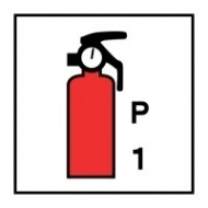 Знак Переносной порошковый огнетушитель (1 кг) ИМО (Powder portable fire extinguisher (1) kg IMO)