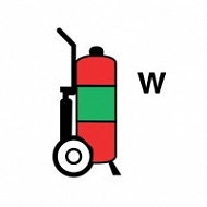 Знак Колёсный водный огнетушитель (Water wheeled fire extinguisher)