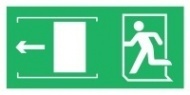 Знак Выход в сдвижную дверь налево ИМО (Exit left sliding door IMO)