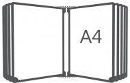 Перекидная система вертикальная настенная А4, 10 рамок