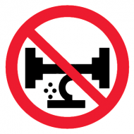 Запрещающий знак Использовать случайные предметы как подставки запрещено