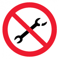 Запрещающий знак Запрещается пользоваться неисправным инструментом P23
