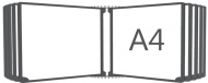 Перекидная система горизонтальная настенная А4, 10 рамок