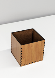 Подарочная коробка простая 10*10*10 см ЛХДФ (вишня)