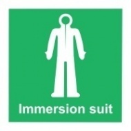 Знак Спасательный термогидрокостюм (с надписью), ИМО (Immersion suit IMO)