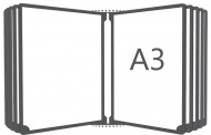 Перекидная система настенная А3, 10 рамок
