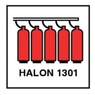 Знак Батарея галона 1301 ИМО (Halon 1301 battery IMO)