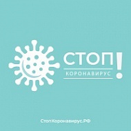Наклейка Стоп коронавирус (синяя)