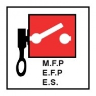 Знак Дистанционно управляемые пожарные насосы или выключатели ИМО