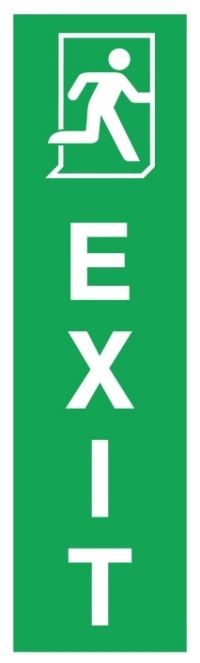 Знак Направление к эвакуационному выходу направо ИМО (EXIT right IMO)