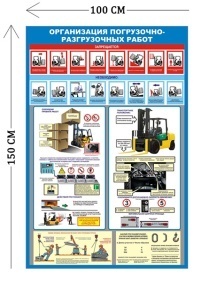 Стенд Организация погрузочно-разгрузочных работ 150х100см (1 плакат)