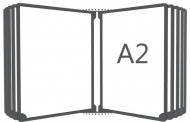 Перекидная система настенная А2, 10 рамок