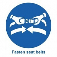 Знак Пристегнуть привязные ремни ИМО (Fasten seat belts IMO)