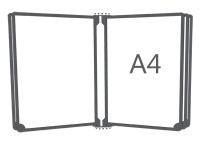 Перекидная система вертикальная настенная А4, 5 рамок