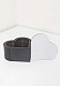 Подарочная коробка Сердце 10,5*10,5*6 см ЛХДФ (черная со светлой крышкой)