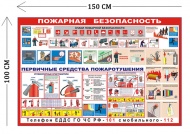 Стенд Пожарная безопасность 100х150см (1 плакат)